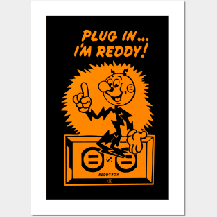 plug in reddy kilowatt orange Posters and Art